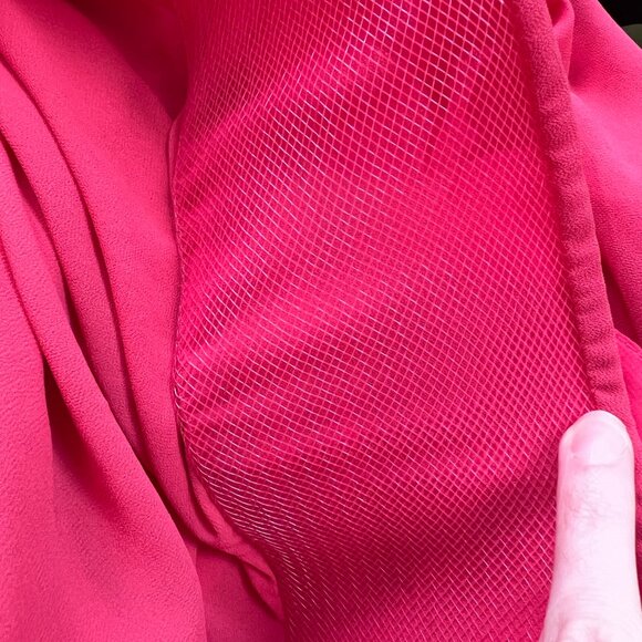 Vintage Ruffle Wide Flare Bell Sleeve Tunic Mini Dress Mod Barbiecore Barbie 70s - Picture 10 of 12